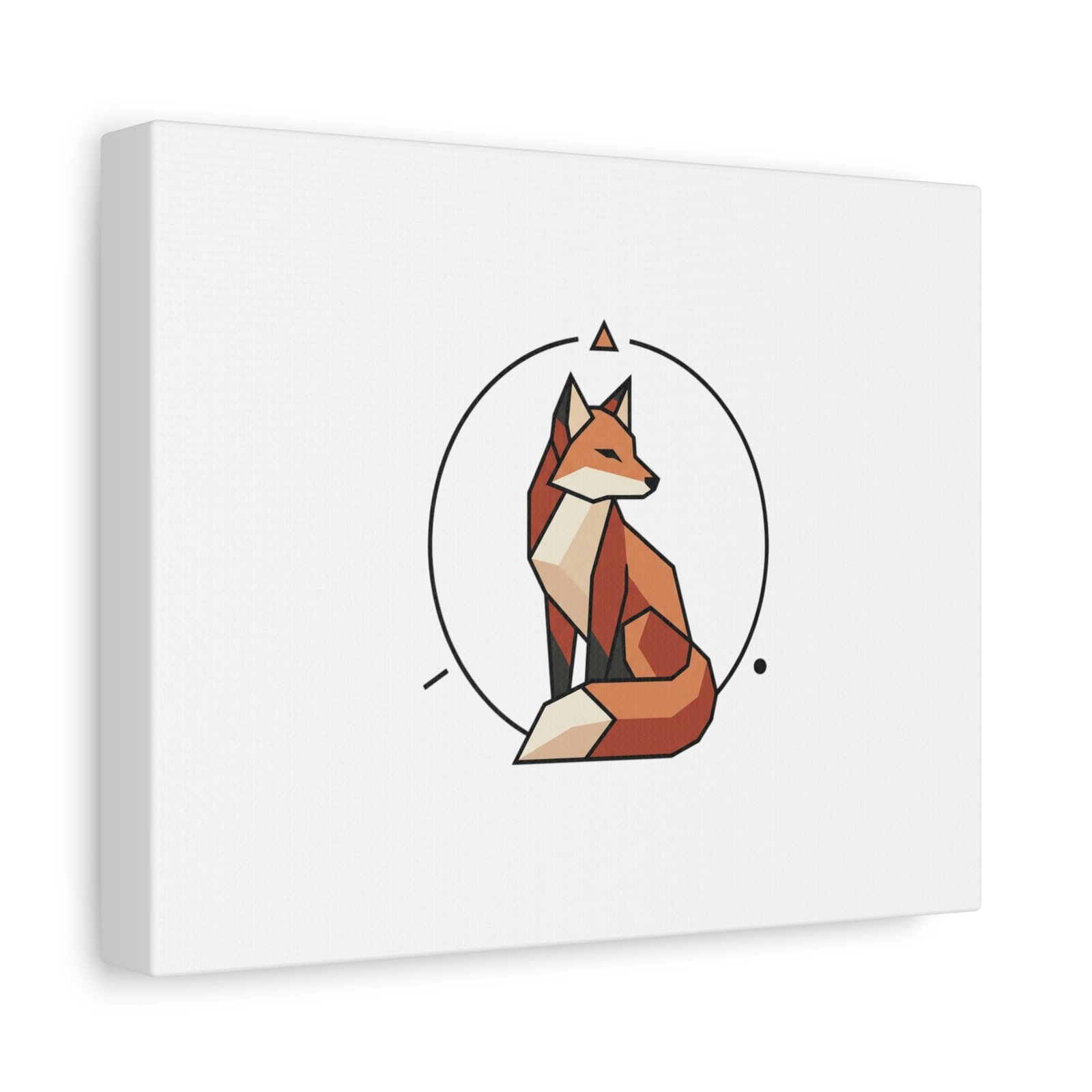 Geometric Fox Canvas Print — Minimalist Polygon Fox Wall Art - Image 2